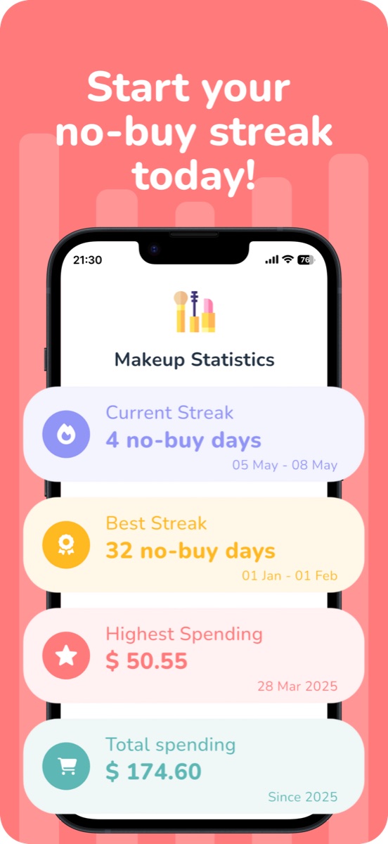 Start your no-buy streak today