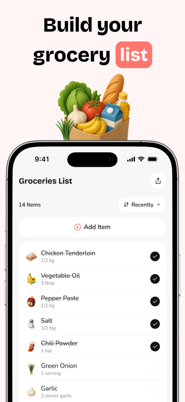 Build your grocery list