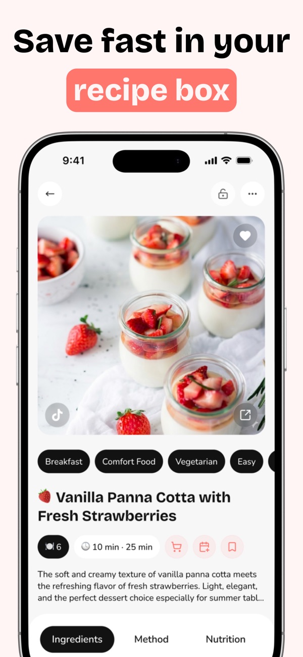 Save fast in your recipe box
