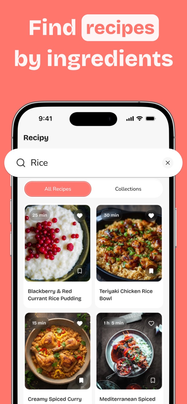 Find recipes by ingredients